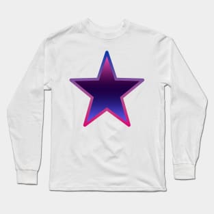 Bi+ Star (Omni Flag with upside-down Bi Flag outline) Long Sleeve T-Shirt